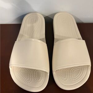 Crocs Kadee Cream Slide Sandals Size 8